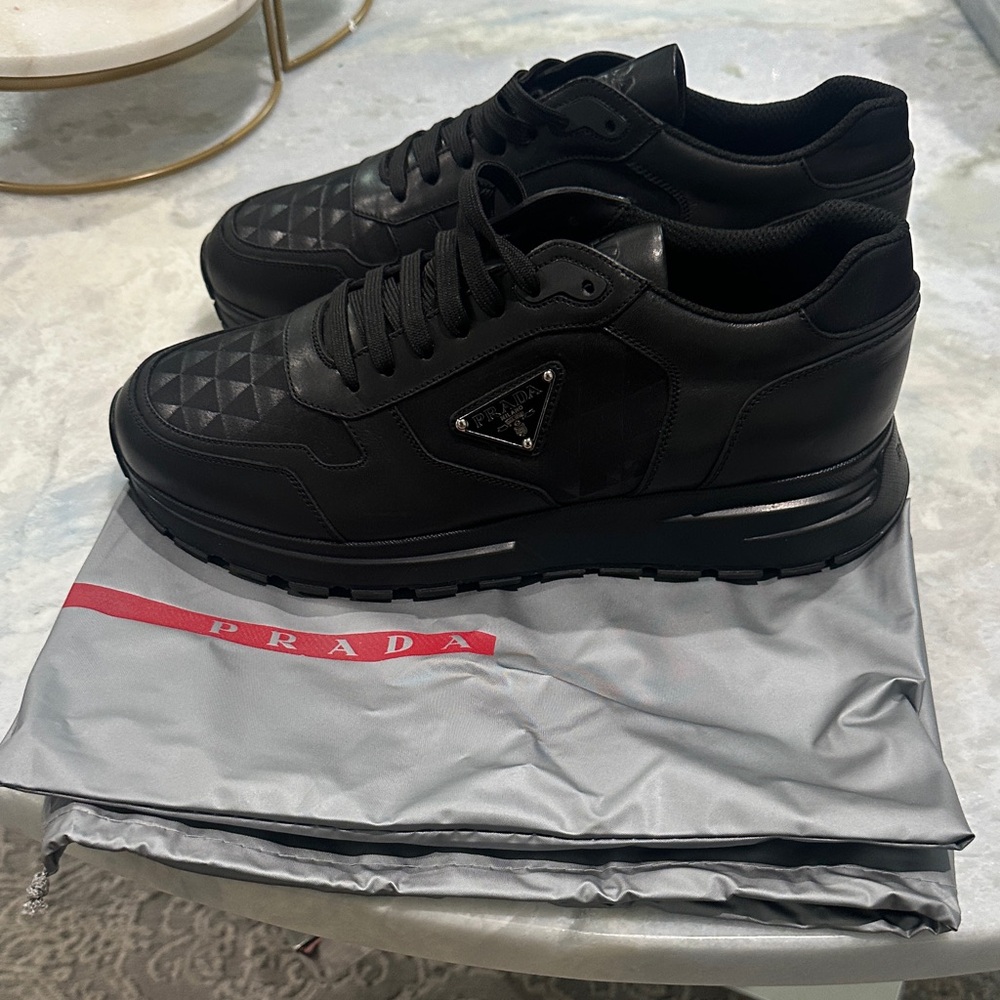 Prada
Men's Prax Triangle Logo Runner Sneakers - Picture 4 of 7